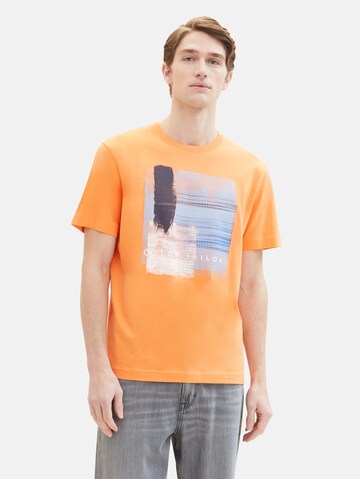 T-Shirt TOM TAILOR en orange : devant