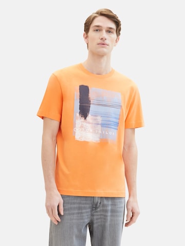 T-Shirt TOM TAILOR en orange : devant