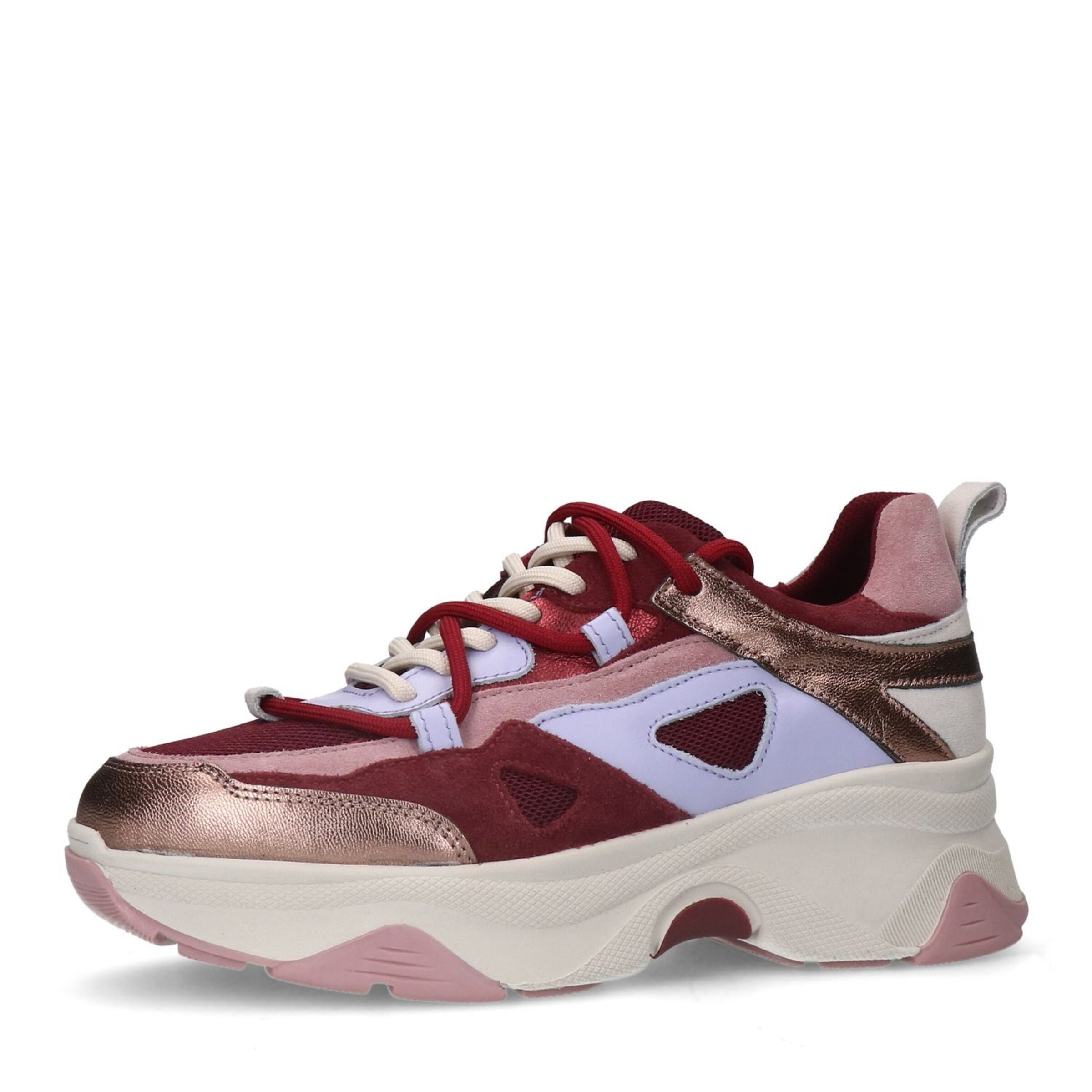 Baskets basses SACHA en rouge : devant