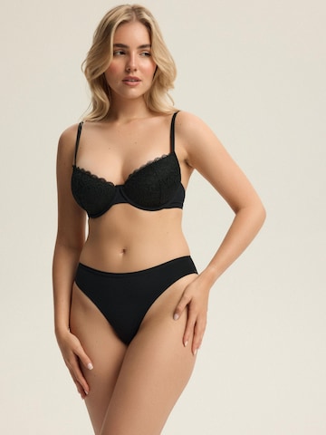 ESOTIQ - Push-up Sujetador 'Bügel-BH Arien, Racerback, florale Spitze' en negro