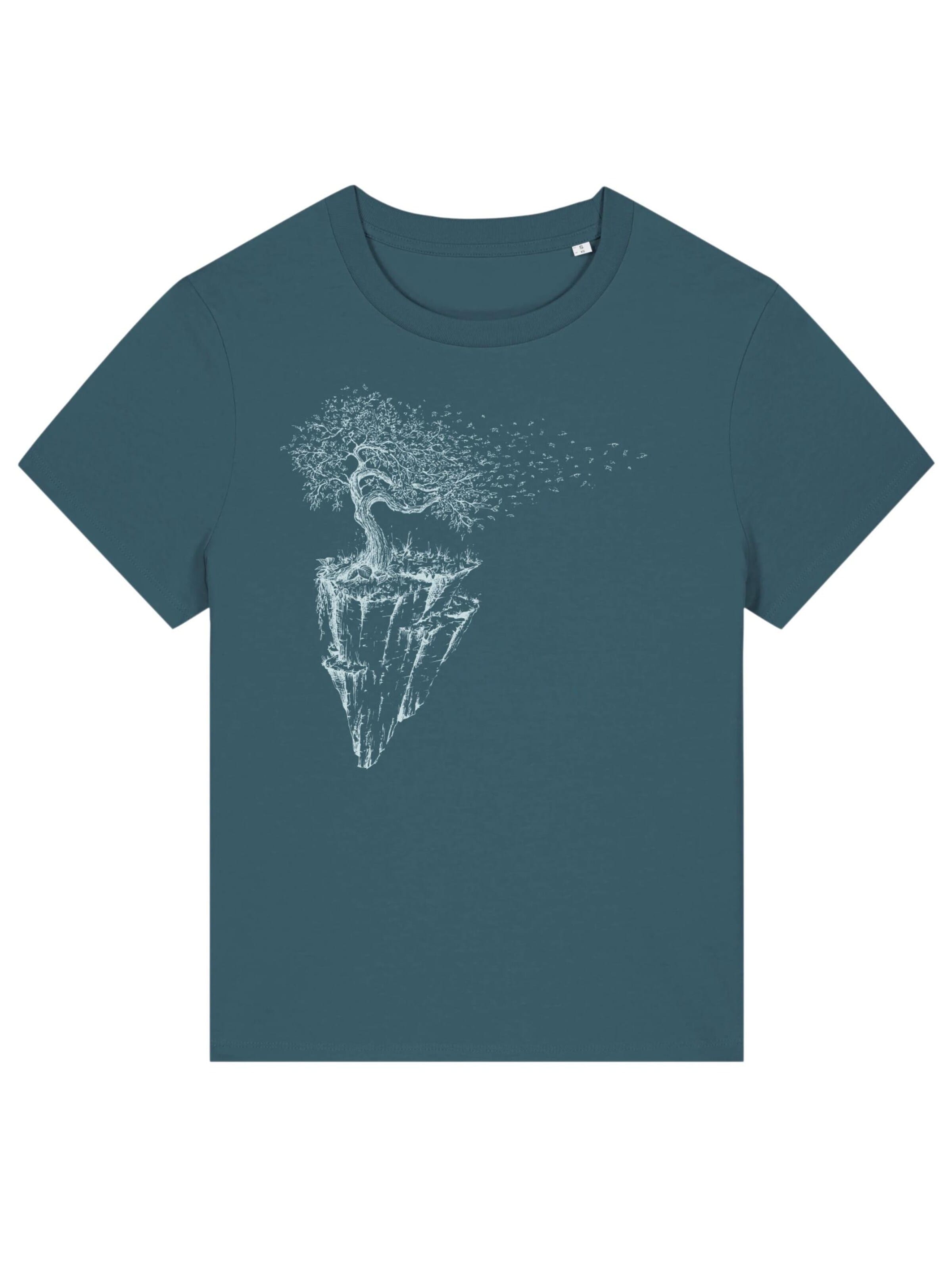 Life-Tree Shirt 'Maple Island'‌‌‌‌‌ in Blau: Vorderseite