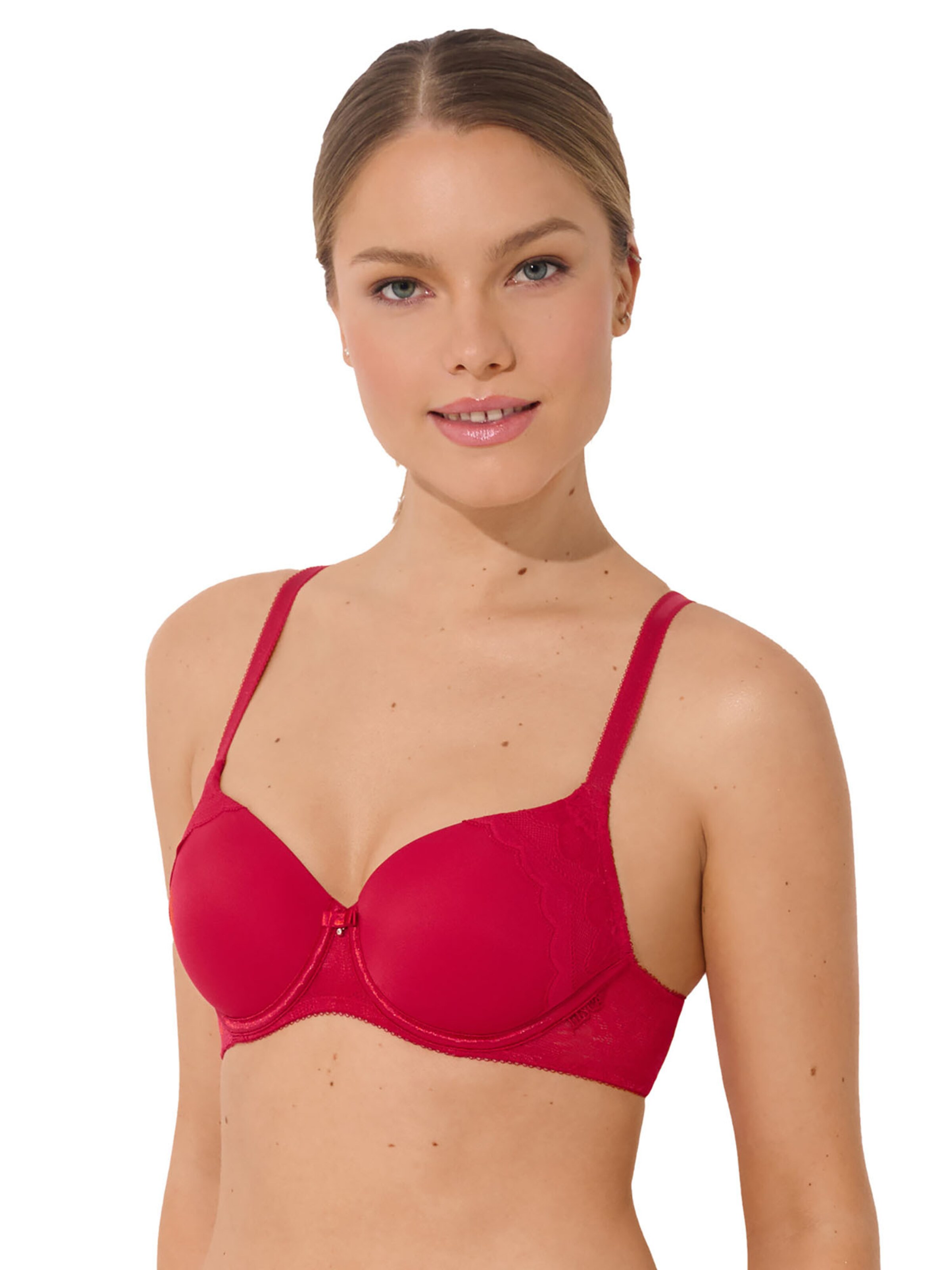Lisca T-shirt Bra 'Evelyn' in Red