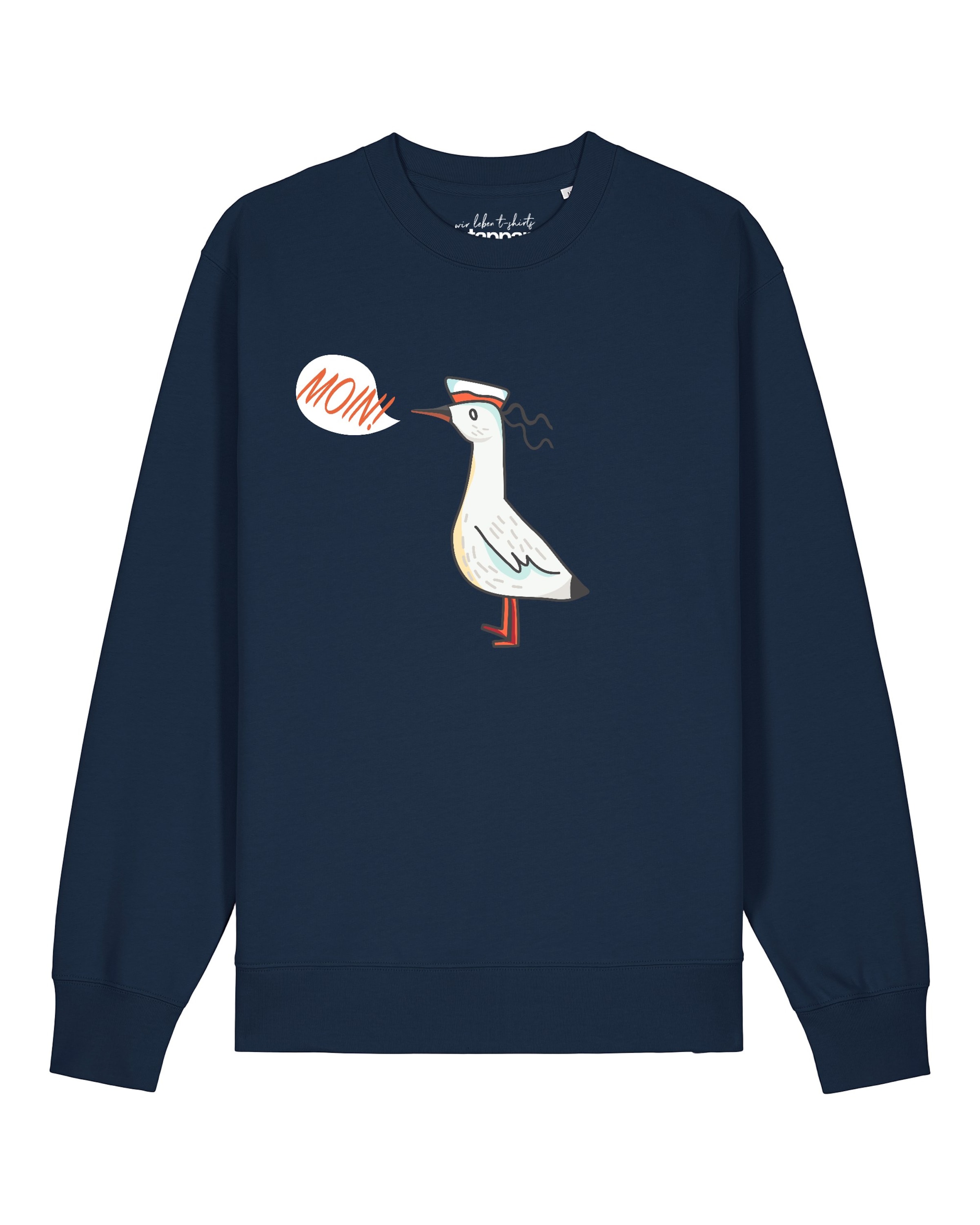 Watapparel Sweatshirt 'Moin Seagull' in Blauw: voorkant