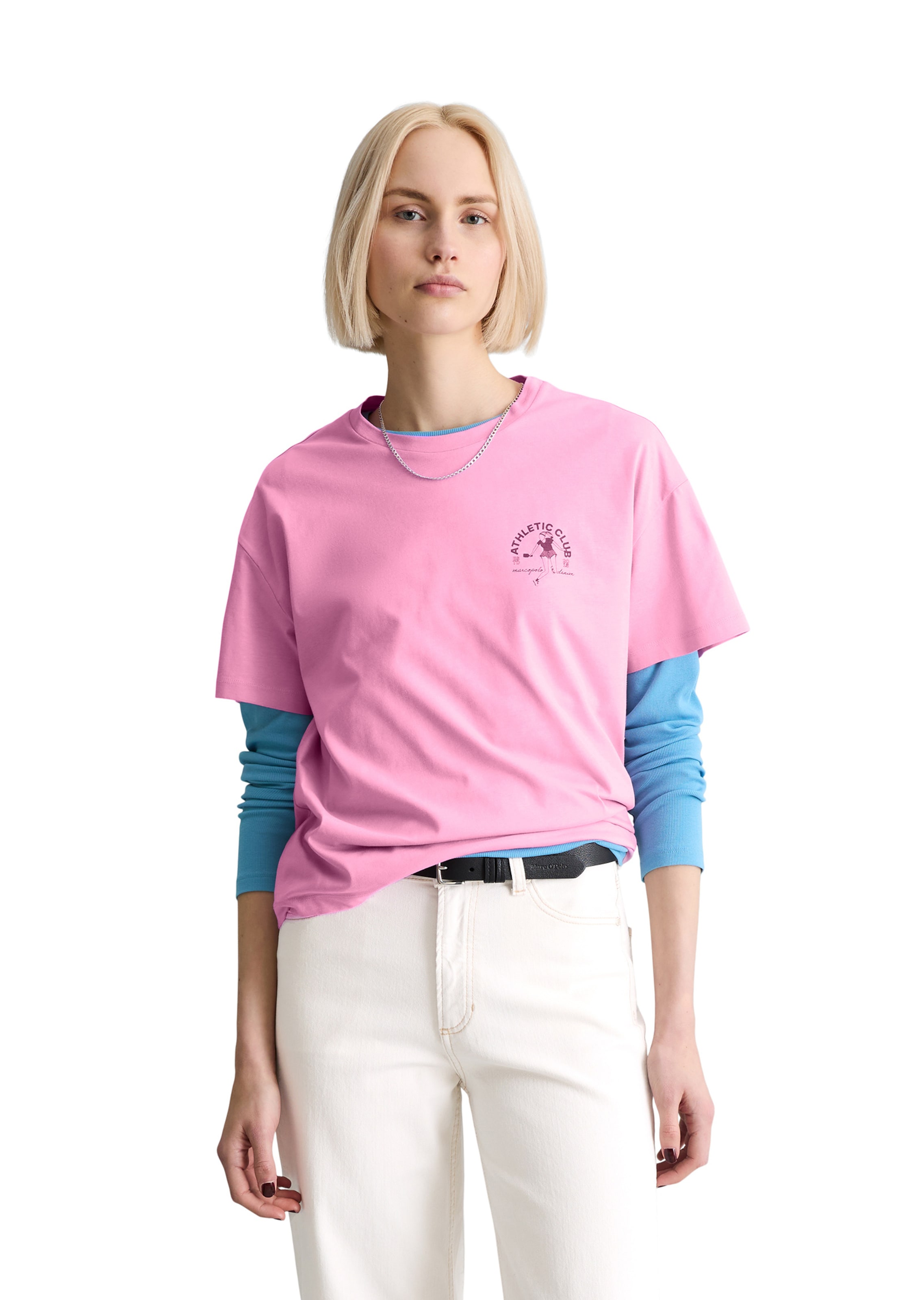 Marc O'Polo DENIM Shirt in Roze: voorkant