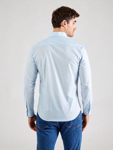 Coupe slim Chemise 'JREBGAVIN' JJ Rebel en bleu