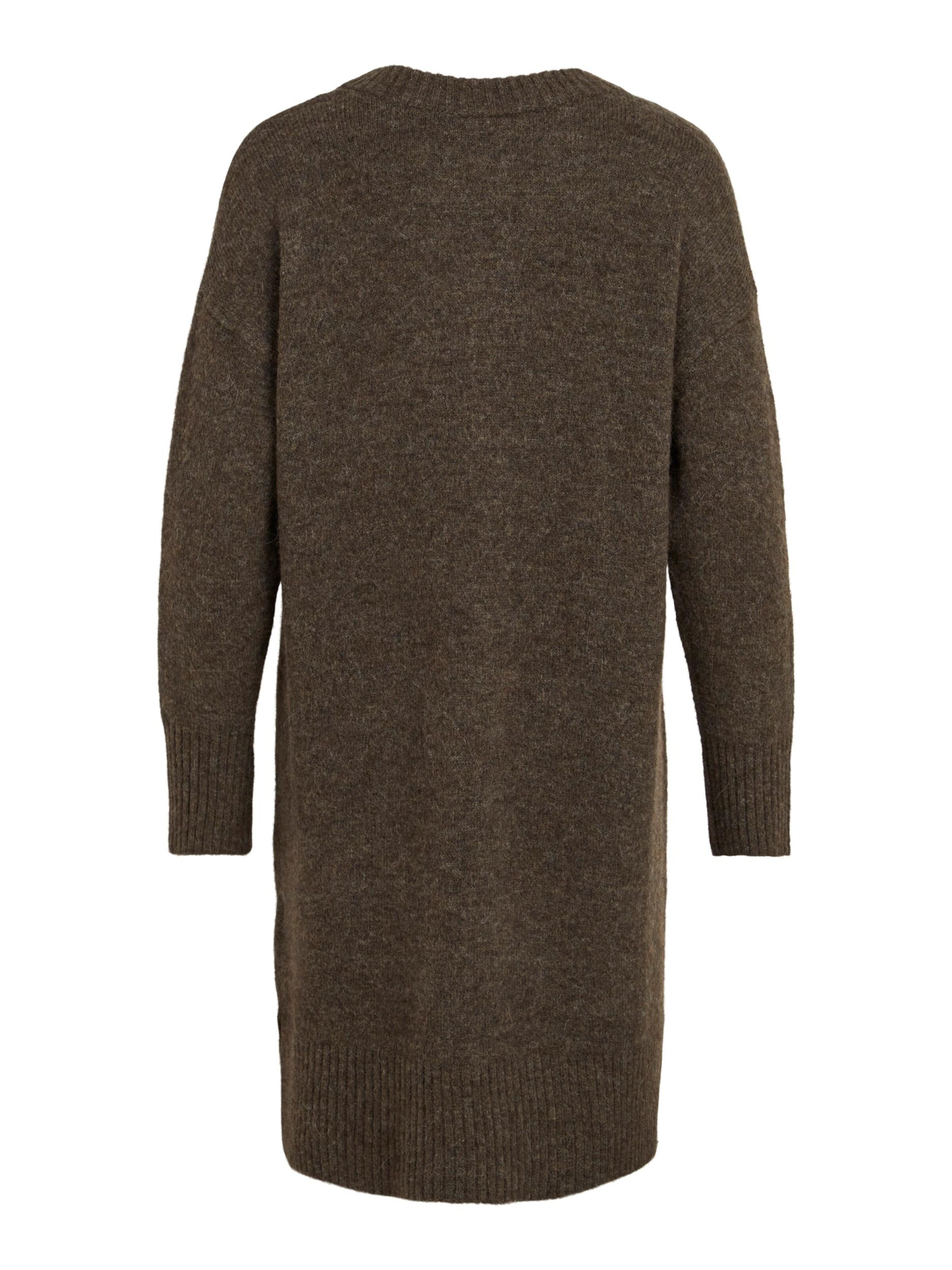 VILA Πλεκτό φόρεμα 'FUNKLA' σε καφέ