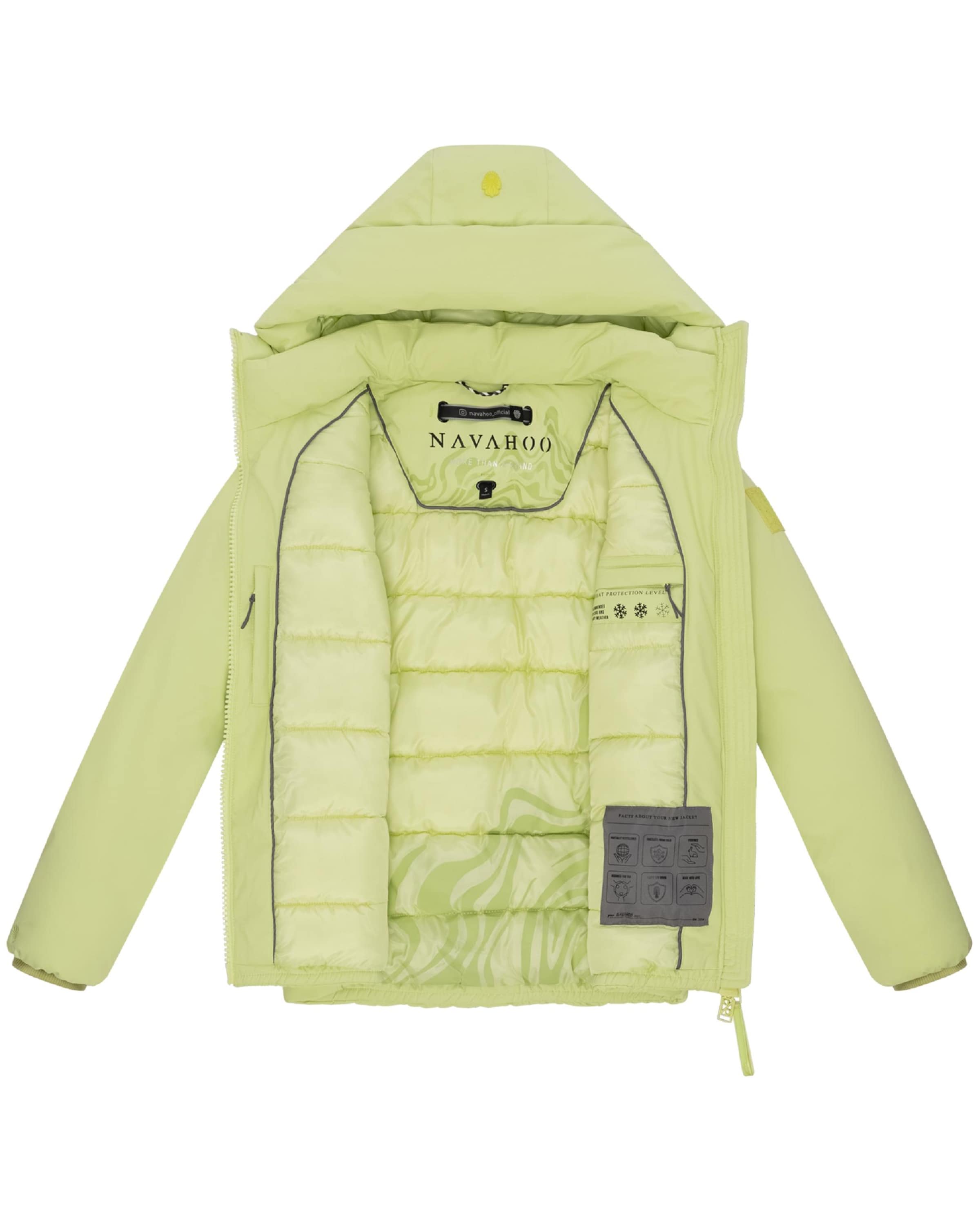 NAVAHOO Vinterjakke 'Blütenlicht 14' i grøn