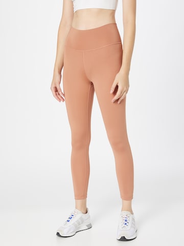 ADIDAS SPORTSWEAR Skinny Sporthose 'Optime' in Orange: predná strana