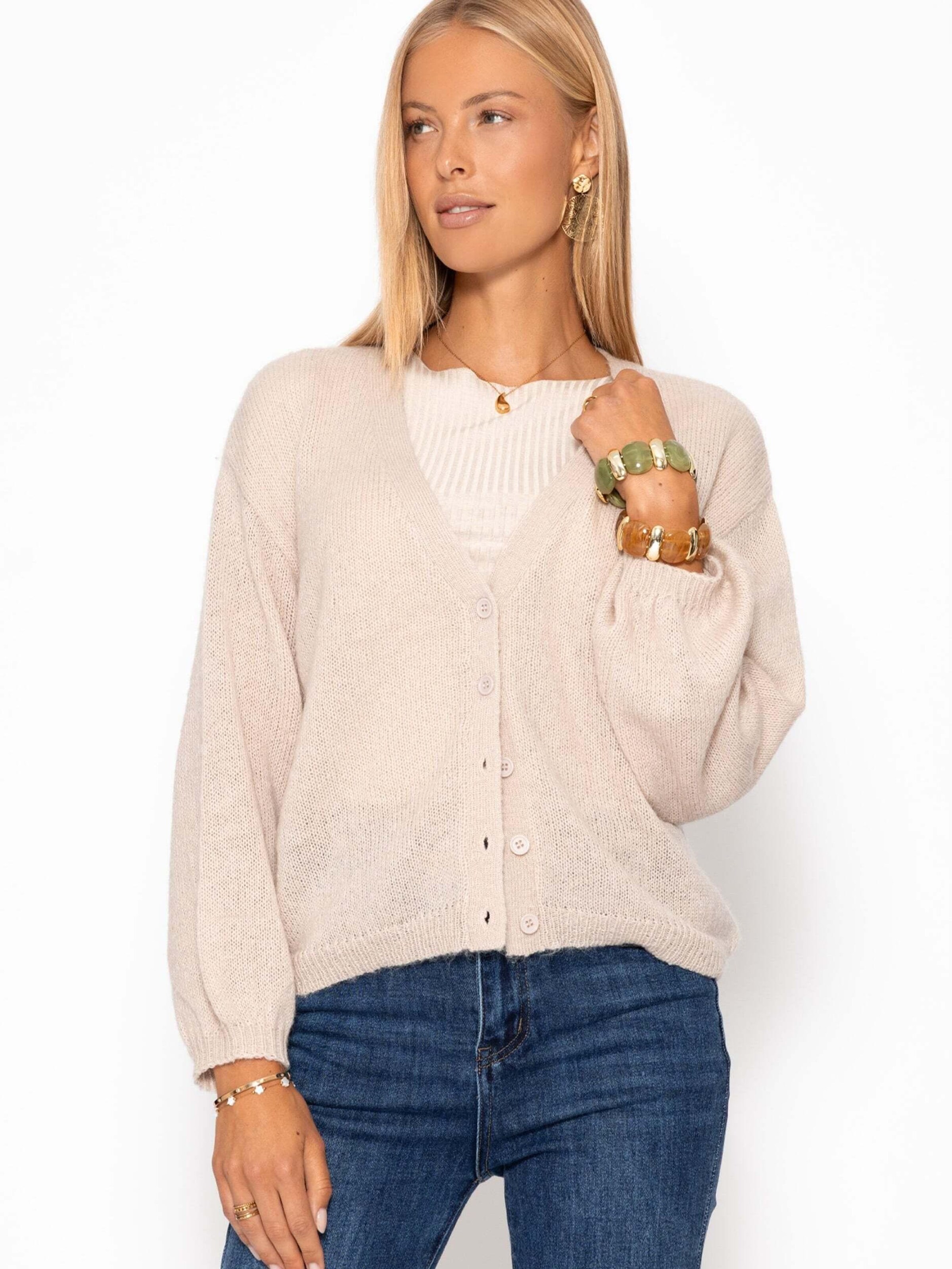 SASSYCLASSY Strickjacke‌‌‌‌‌ in Beige