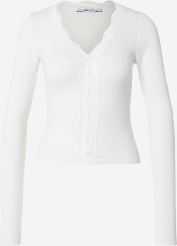 balta ABOUT YOU Marškinėliai 'Elisa': priekis