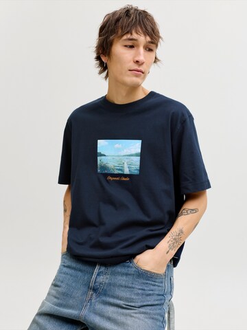 JACK & JONES T-Shirt 'JORNORREBRO' in Blau