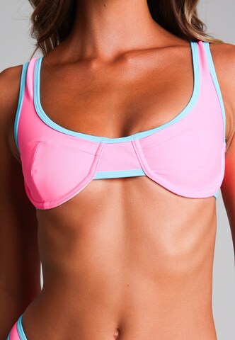Moda Minx Triangle Bikini top in Pink