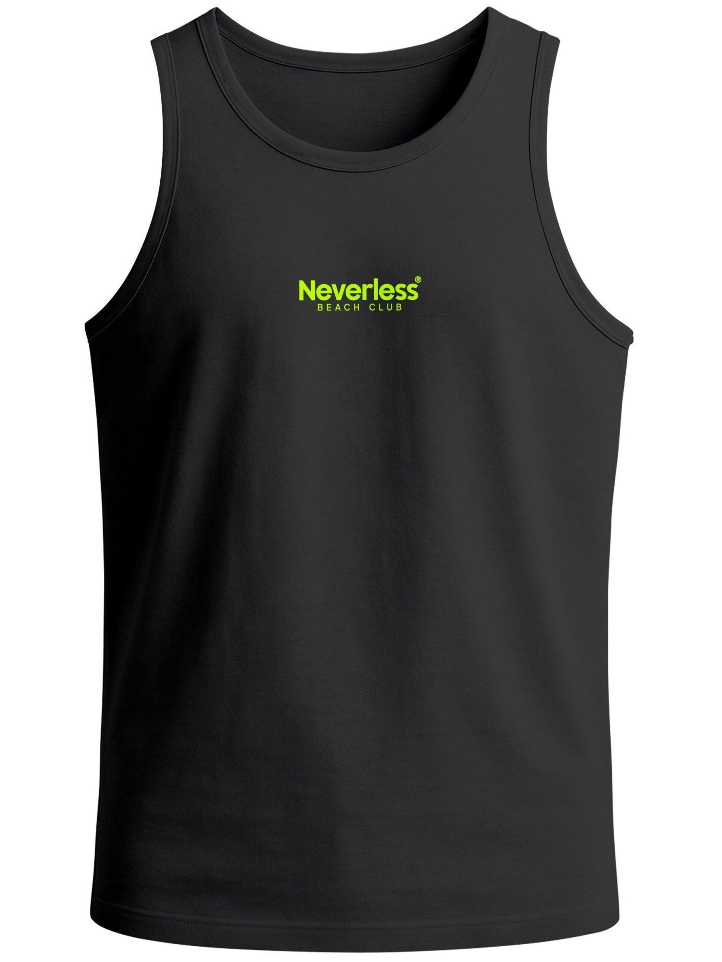 Neverless Shirt 'Beach Club Palme' in Black