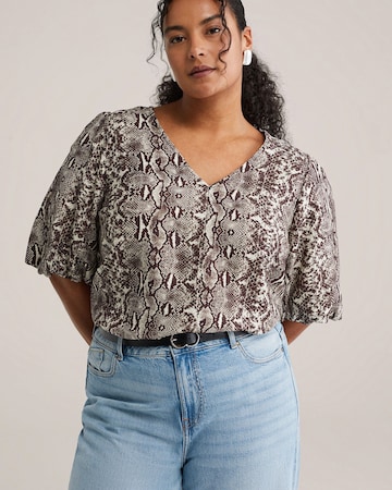 WE Fashion Blus i brun: framsida