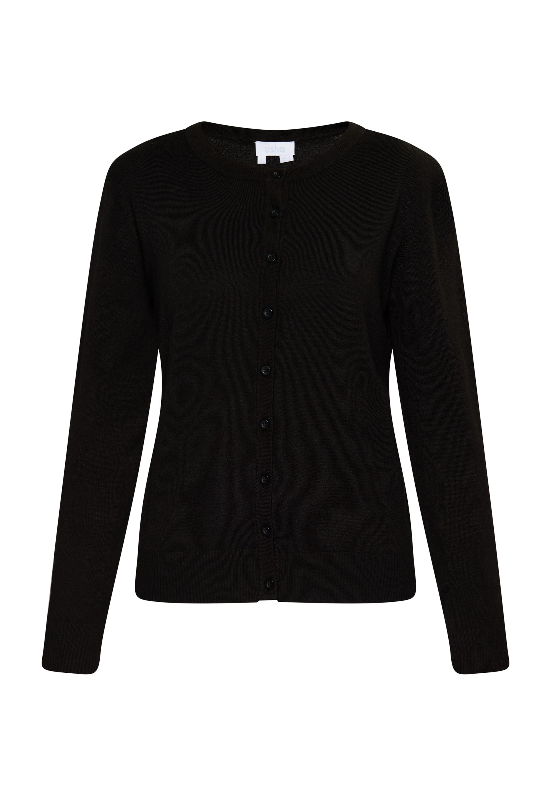 usha BLUE LABEL Вязаная кофта в Черный: спереди