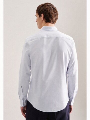 SEIDENSTICKER Slim fit Button Up Shirt ' Schwarze Rose ' in Blue