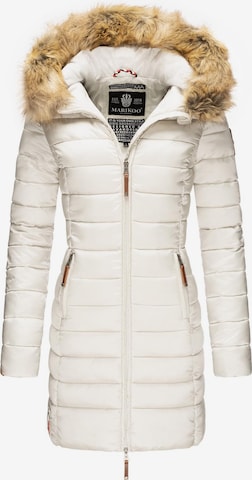 MARIKOO Winter Coat 'Rose' in Silver: front