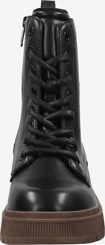 TOM TAILOR Lace-Up Ankle Boots in Black
