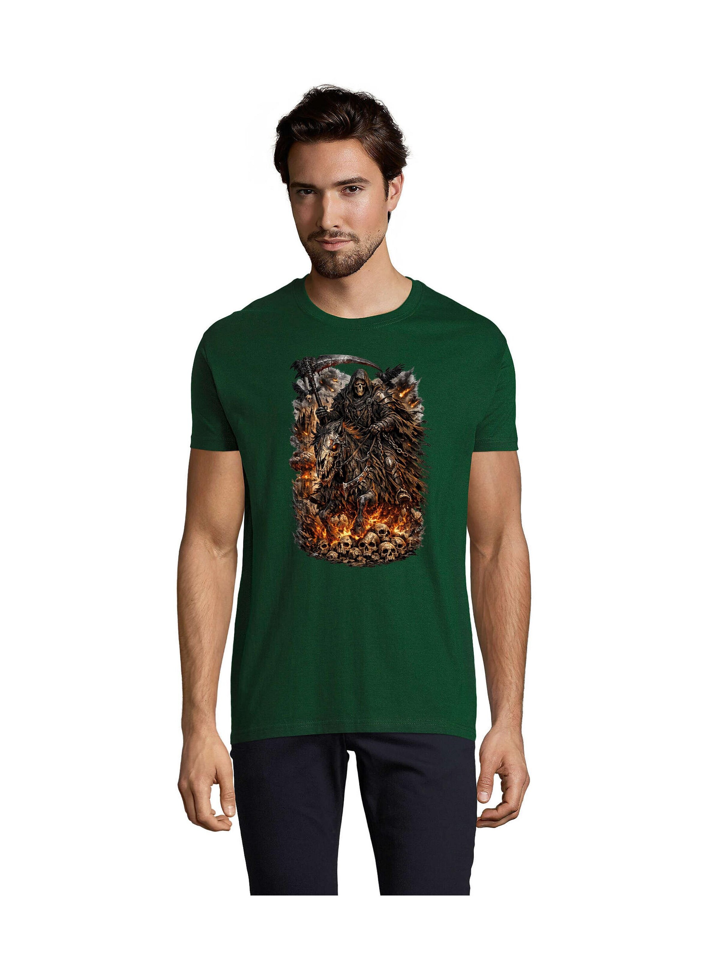 Blondie & Brownie Shirt 'ApocalyotischerReiter' in XXXL in Green, Item view
