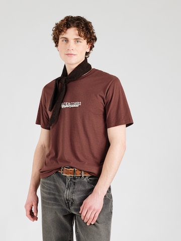 JACK & JONESMajica 'JORBLEECKER' - crvena boja: prednji dio