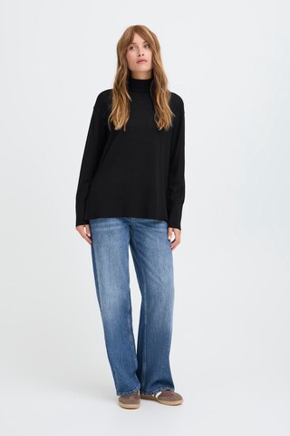 PULZ Jeans Pullover i sort