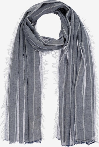 Passigatti Wrap 'Schal Herren gestreift' in Blue: front
