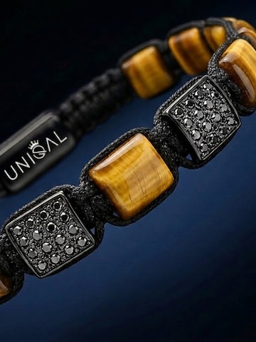 UNIQAL Armband 'YELLOW TIGER EYE' in Gemengde kleuren