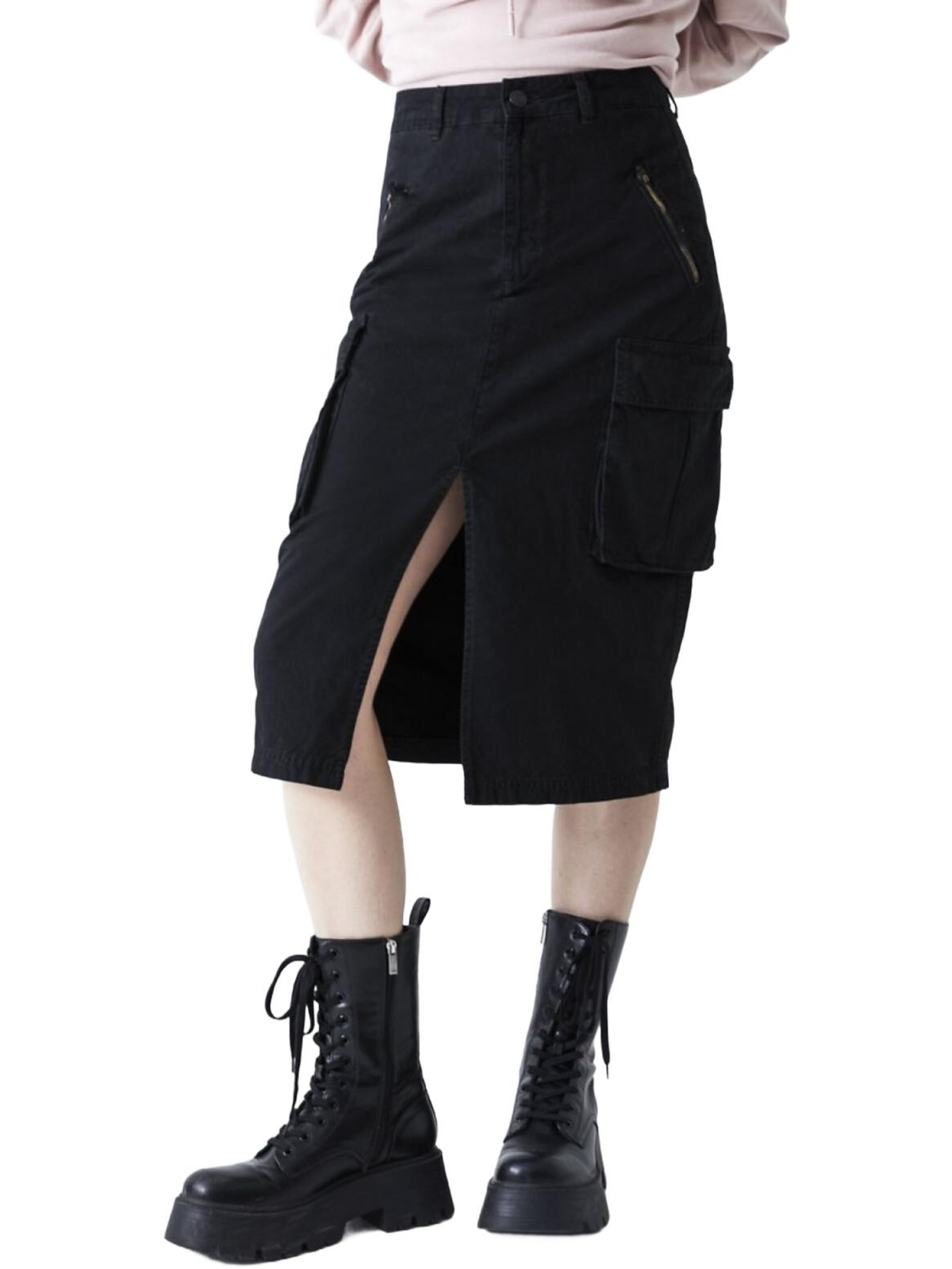LTB Jeans - Falda 'LTB Jeans Damen-Midirock mit Schlitz' en negro
