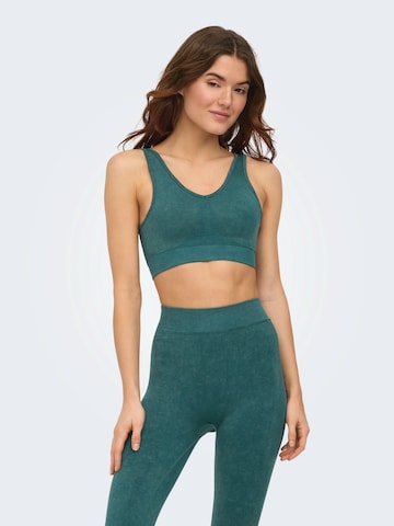 ONLY PLAY Bustier Sport-BH 'ONPedda' in Grün: Vorderseite