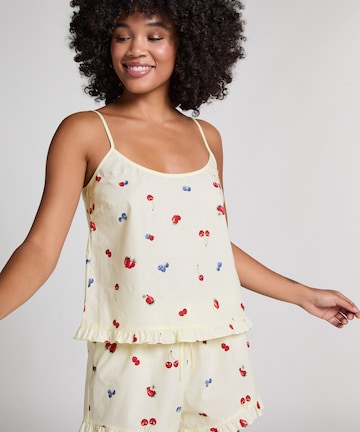 Hunkemöller Pyjamashirt in Gelb: Vorderseite