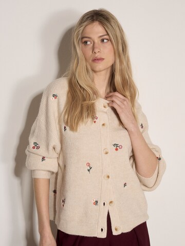 Cardigan ' ' Apricot en gris : devant