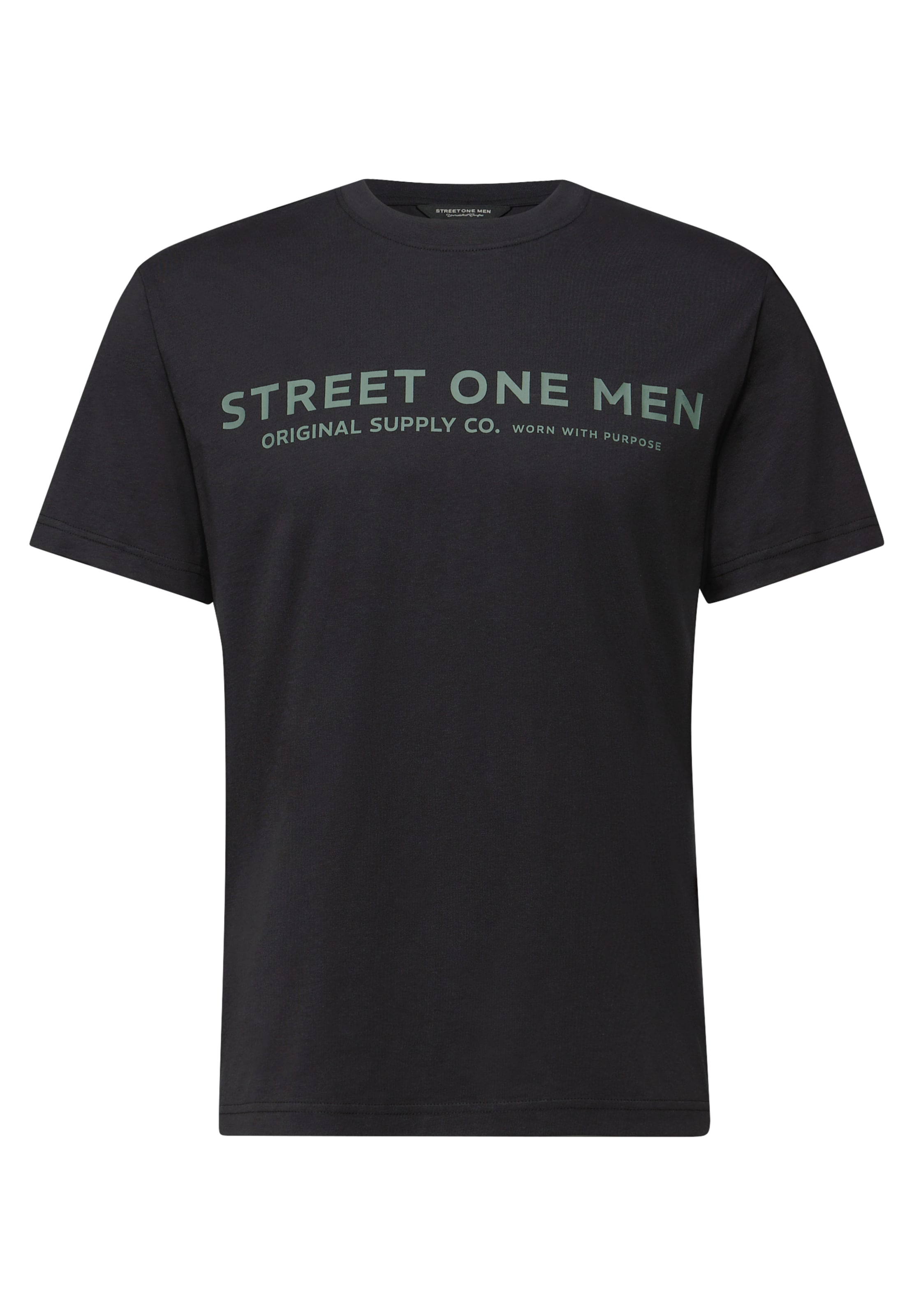 Street One MEN T-Shirt in Schwarz: Vorderseite