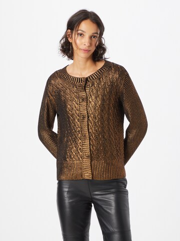 Twinset Knit Cardigan 'GIACCA' in Bronze: front