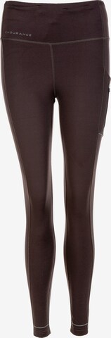 ENDURANCE Skinny Sporthose 'Thadea' in Braun: predná strana