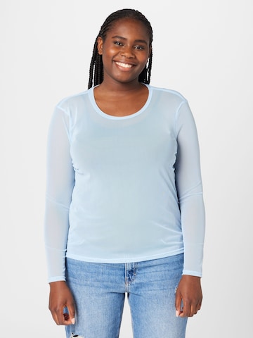 Noisy May Curve Shirt 'JUDITH' in Blue: front