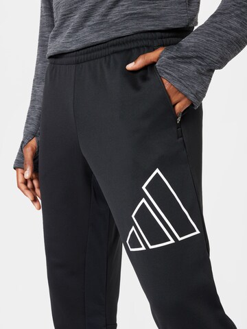 ADIDAS PERFORMANCE Normální Sportovní kalhoty 'Train Icons 3-Bar ' – černá