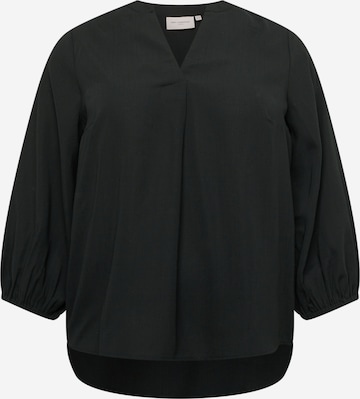 ONLY Carmakoma Bluse in Schwarz: predná strana