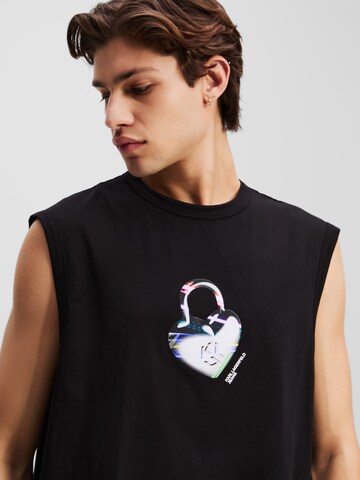 KARL LAGERFELD JEANSMajica 'Love Unlocked' - crna boja