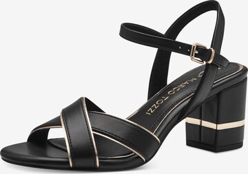 MARCO TOZZI Strap Sandals in Black: front