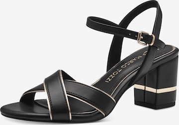 MARCO TOZZI Strap Sandals in Black: front