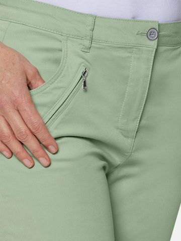 Regular Pantalon Goldner en vert