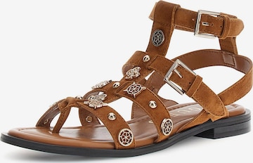 ruda GUESS Šlepetės per pirštą 'YAZZA2': priekis