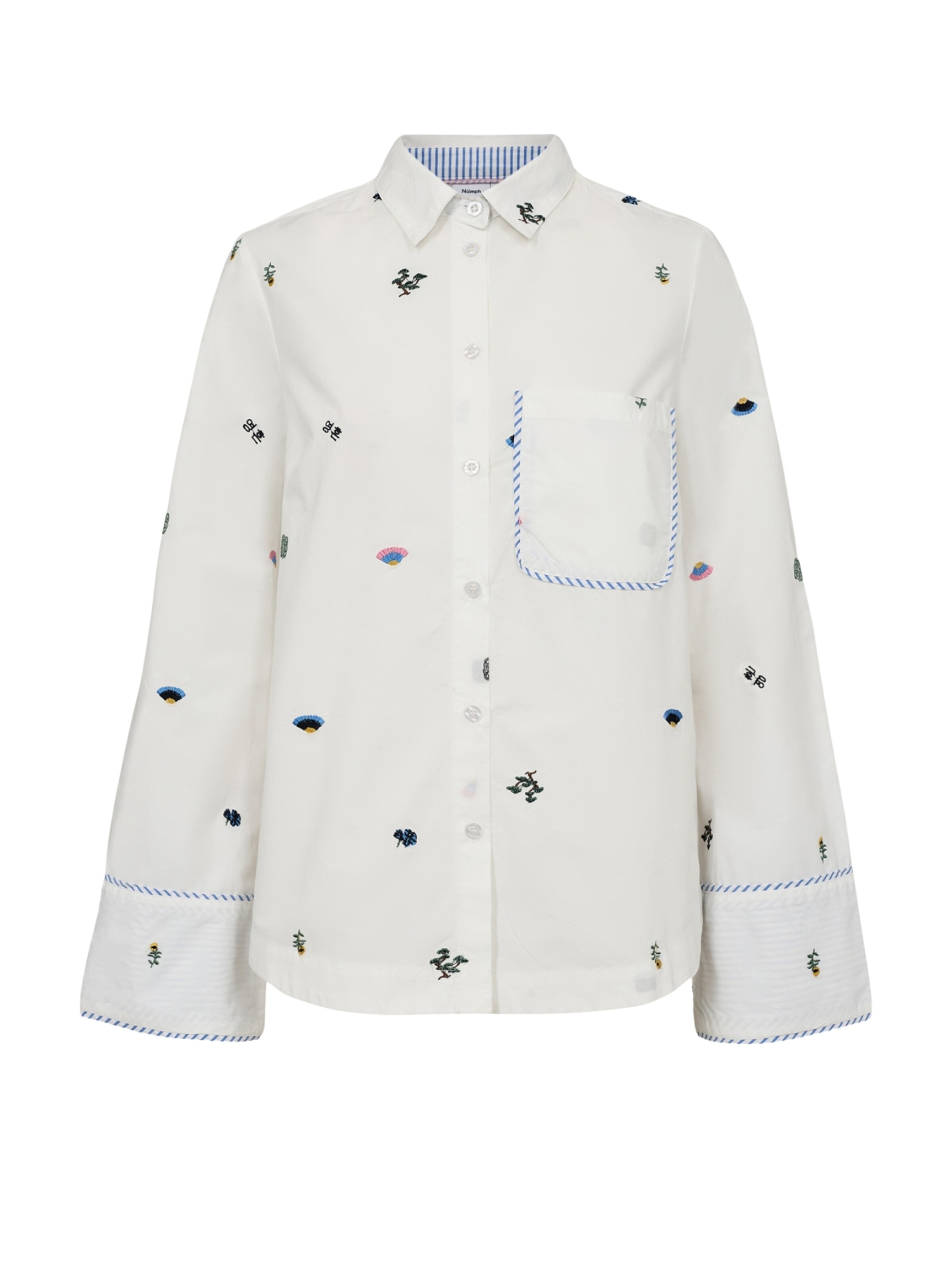 NÜMPH Shirts 'NUCHIRO' i hvid: forside