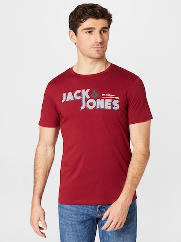 T-Shirt 'FRIDAY' JACK & JONES en rouge : devant