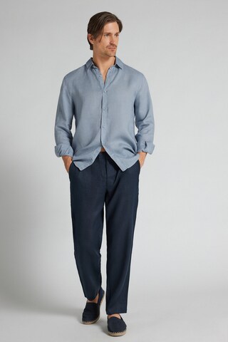 IUMAN Intimissimi Regular Pleat-Front Pants in Blue