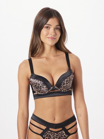 Hunkemöller T-shirt Bra 'Kat' in Black: front