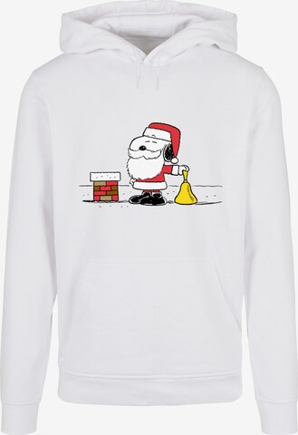 Felpa 'Peanuts Snoopy Santa' di Merchcode in bianco: frontale