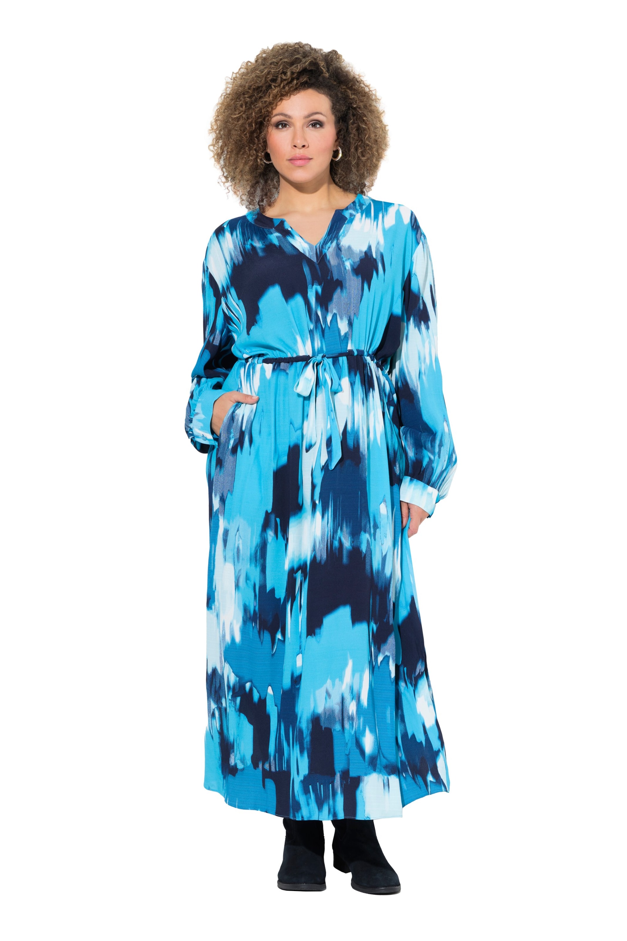 Robe Ulla Popken en bleu : devant