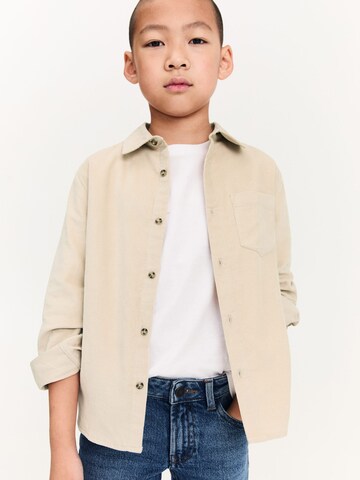MANGO KIDS Regular fit Button Up Shirt 'COEN' in Beige: front