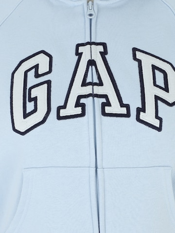 Gap Petite Zip-Up Hoodie 'HERITAGE' in Blue